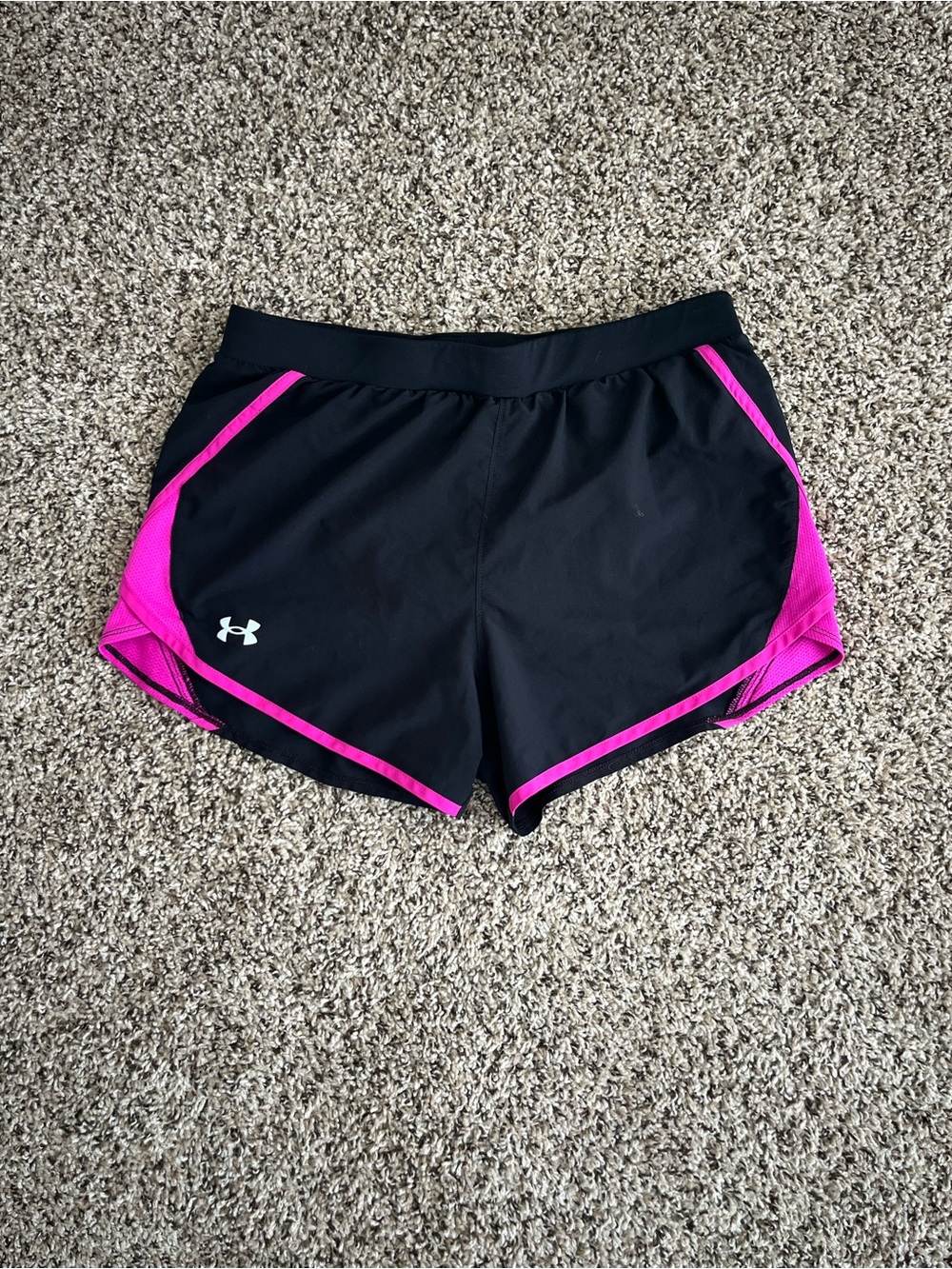 Under Armour Black Shorts with Hot Pink Trim